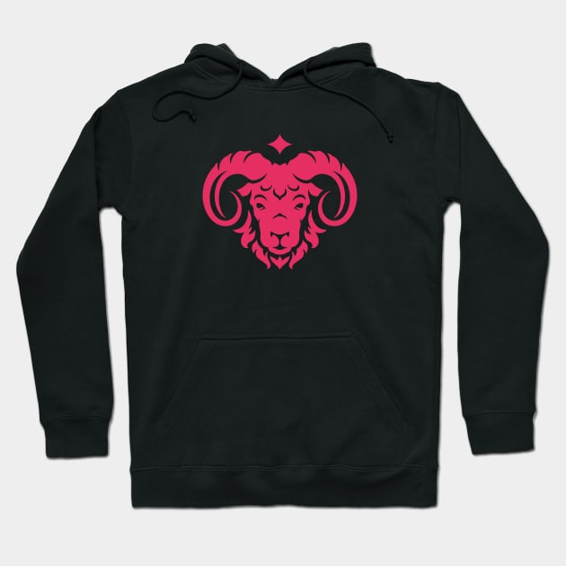 Vintage Aries Zodiac Symbol // Proud Aries Horoscope Sign Astrology Hoodie by Now Boarding